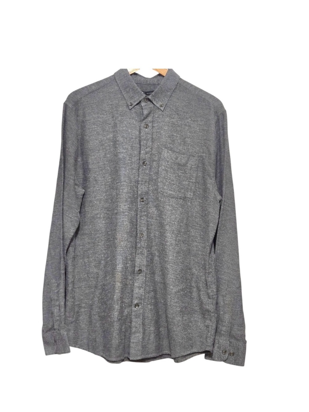 Le31 By Simons Gray Flannel Button Down